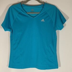 Adidas Athletic Blue Short T-Shirt Top